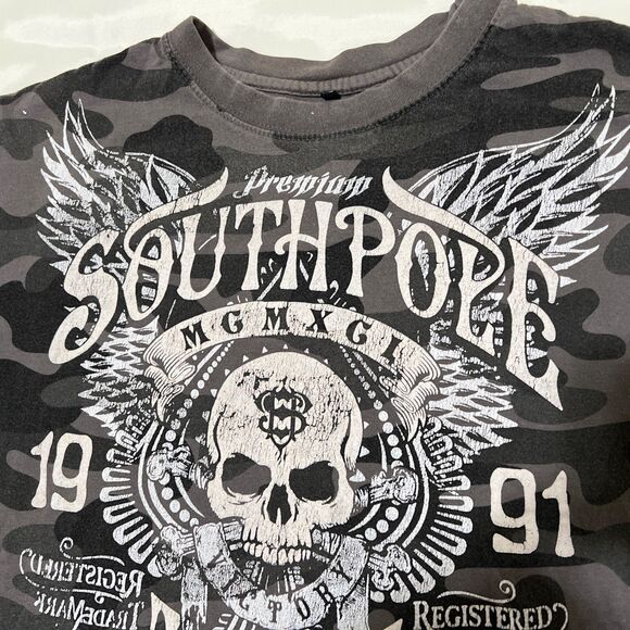 Vintage Y2K SouthPole T Shirt Mens XL Premium Truth Liberty Camo Short Sleeve - Picture 6 of 9